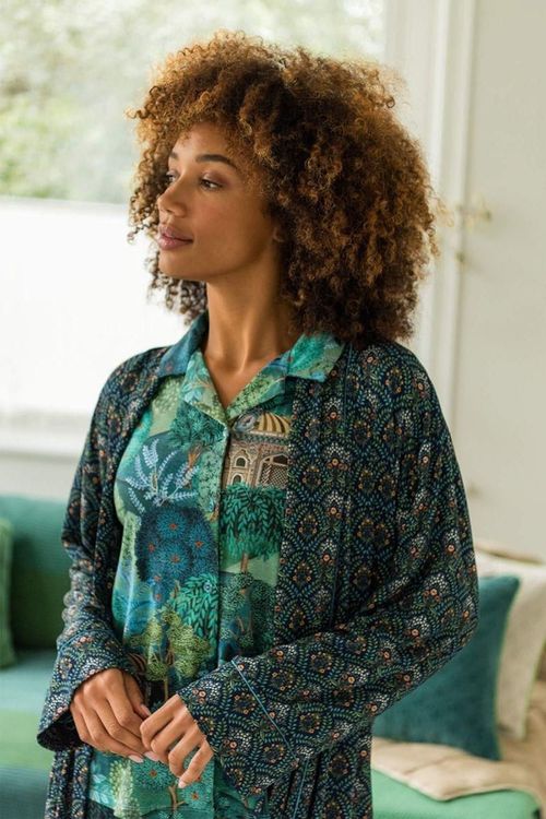 купить Домашний текстиль Pip Studio 51.510.730 Nisha Kimono Bailamos Dark Blue XXL Dark Blue в Кишинёве 