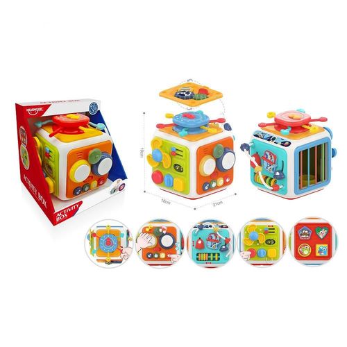 купить Развивающая доска Huanger (78058) Cub cu șapte fețe HE0556 в Кишинёве 