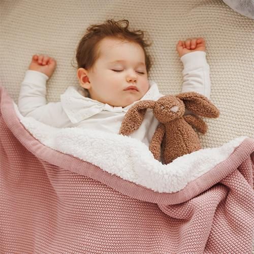 купить Детское постельное белье BabyOno 1659/01 Patura de bumbac cu captuseala din fleece Pink в Кишинёве 