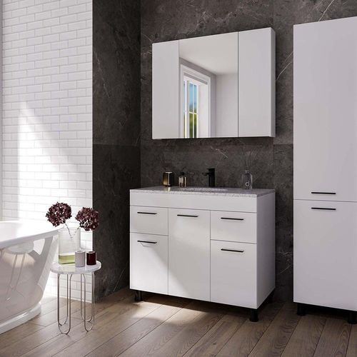 купить Шкаф под умывальник miscellaneous NANTES 100 (GR 100) Alb в Кишинёве 