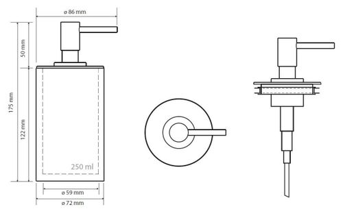 cumpără Dozator săpun Bemeta Gamma stativ Black 145609320 în Chișinău 