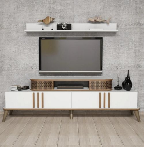 cumpără Comodă TV Trendy Eylul, Alb 168x51x39cm în Chișinău 