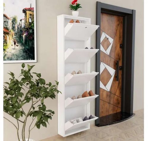 купить Полка для обуви Trendy Locking 5 Piece Metal-White, 50x169x15cm в Кишинёве 