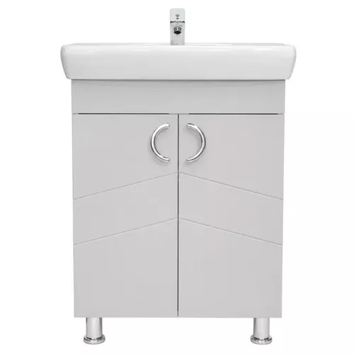 купить Шкаф под умывальник Mashtab 12132 Alpin (ML) cu 2 uși 650x420x850 Bej mat в Кишинёве 