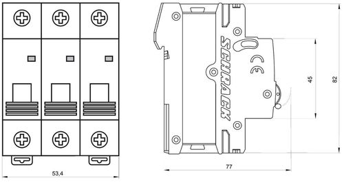 купить Автомат дифференциальный Schrack Technik AM617325 (MCB) Amparo 6kA, C 25A, 3P в Кишинёве 