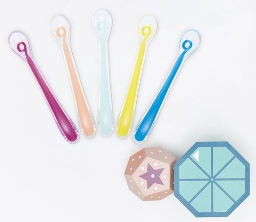 cumpără Seturi pentru hrănire bebelușilor Babymoov A102407 Set 5 lingurite de silicon în Chișinău 