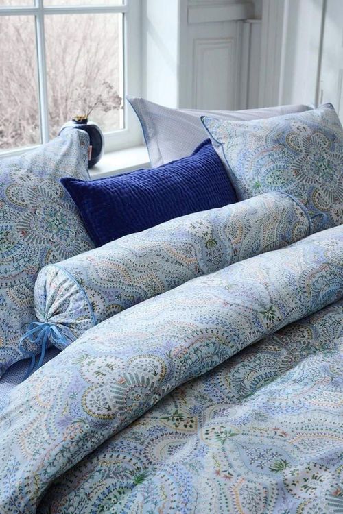 cumpără Pernă Pip Studio 332426 Moon Flower Roll Cushion 22x70 Ligt Blue în Chișinău 