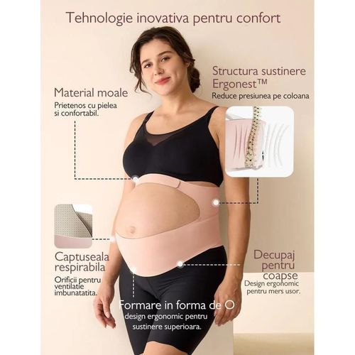 cumpără Centură abdominală Momcozy YB001-SK01XL-A Banda de sustinere pentru gravide Skin, XL în Chișinău 