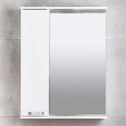 купить Зеркало для ванной Bayro Rivera Pro 650x750 левый белый в Кишинёве 