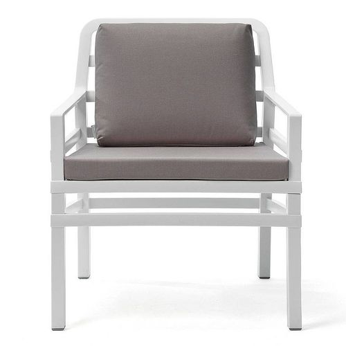 купить Кресло с подушками Nardi ARIA BIANCO grigio 40330.00.163.163 (Кресло с подушками для сада и терас) в Кишинёве 