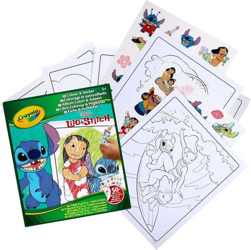 купить Набор для творчества Crayola 04-0900G Color&Sticker Book Lilo&Stitch в Кишинёве 