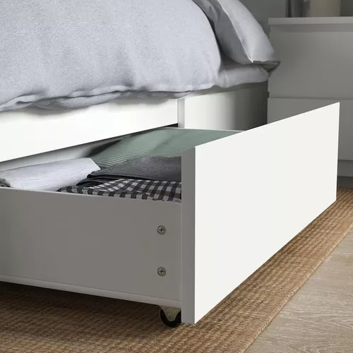 купить Кровать Ikea Malm Luroy 2 ящика 90х200 White в Кишинёве 