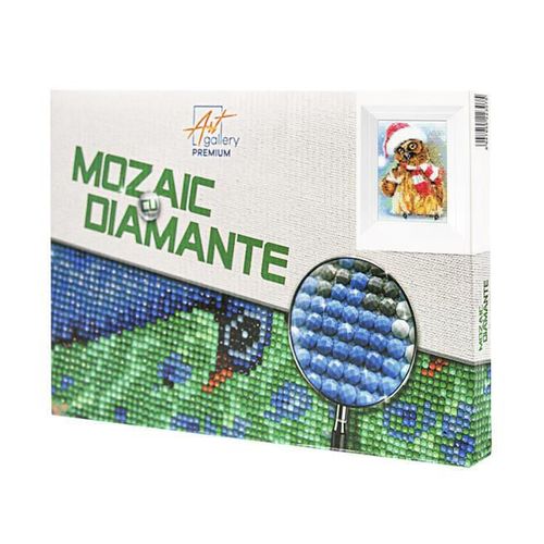 cumpără Tablou pe numere Art Gallery JS25291 Mozaic cu diamante 20x30cm Buha festiva în Chișinău 