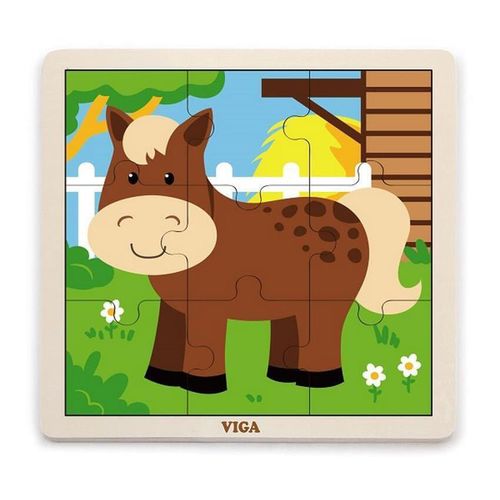 купить Головоломка Viga 51439 9-Piece-Puzzle Horse в Кишинёве 
