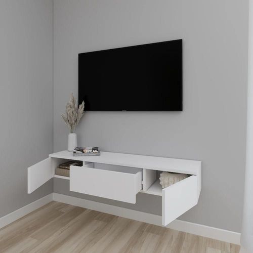 купить Тумба напольная для TV Smartex (16566) Т10 120 TV-Навесная Alb в Кишинёве 