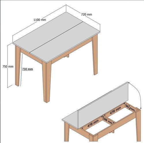 cumpără Masă Hanah Home Kiev 511 White/Walnut în Chișinău 