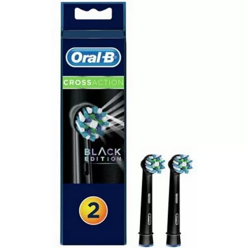 купить Сменная насадка для электрических зубных щеток Oral-B Cross Action Black 2pcs в Кишинёве 