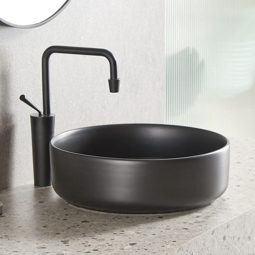 cumpără Lavoar Nomi Centro 355x355x120 круглый черный мат în Chișinău 