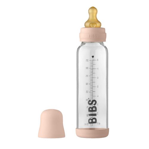 Бутылочка стеклянная BIBS Blush (0+) 225 мл 