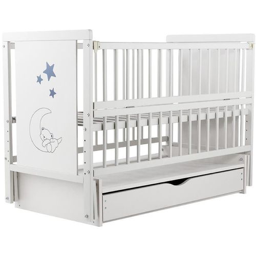 купить Кроватка Дубик-М Star Sertar Maiatnik(Шухляда) White в Кишинёве 