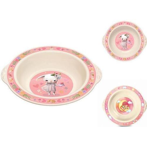 купить Посуда для кормления Бытпласт 45682 Тарелка детская глубокая 20cm Пластишка, розовая в Кишинёве 