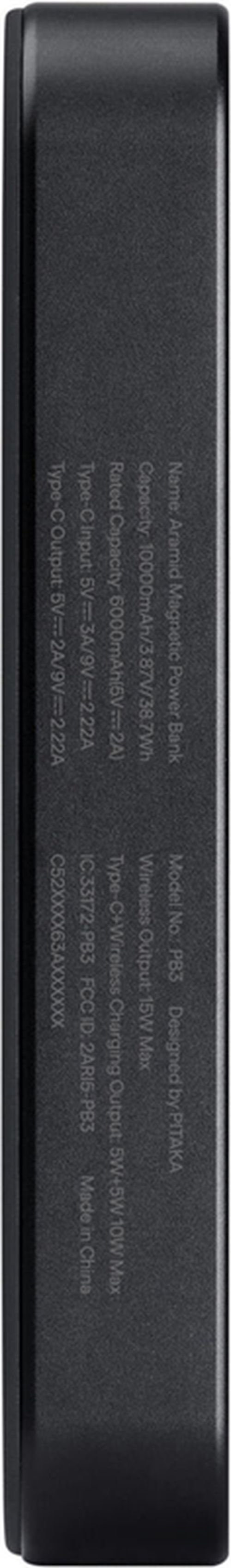 cumpără Acumulator extern USB (Powerbank) Pitaka Qi2 Black/Grey 10000MAH (PBQ2501) în Chișinău 