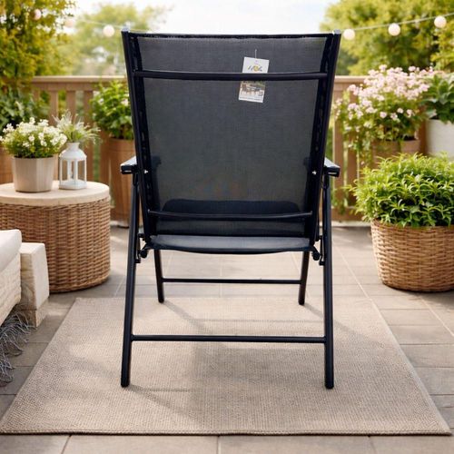 cumpără Mobilier pentru grădină Hydro S Scaun pliabil de gradina, metal/textil, Negru (0431014) în Chișinău 