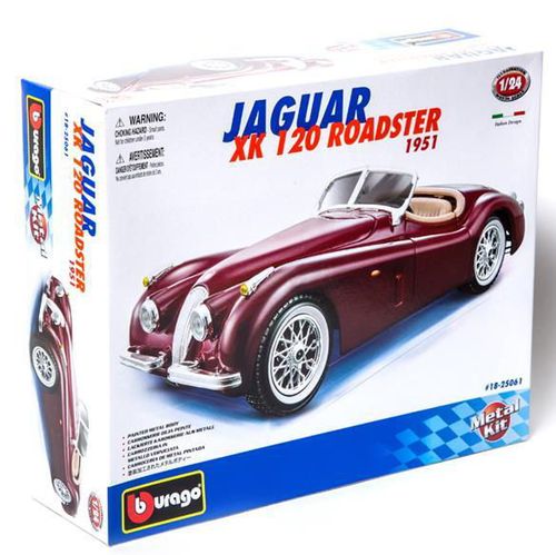 купить Машина Bburago 18-25061 KIT 1:24-Jaguar XK 120 roadster dark red в Кишинёве 