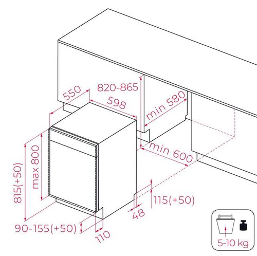 cumpără Mașină de spălat vase încorporabilă Teka DFI 46650 în Chișinău 