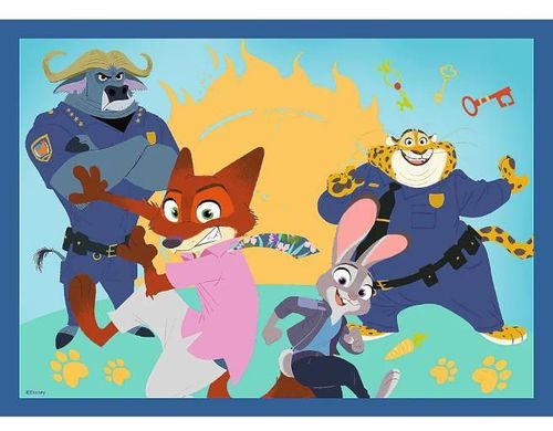 купить Головоломка Trefl 34677 Puzzles 4in1 An adventurous Zootopia, Zootopia 2 в Кишинёве 
