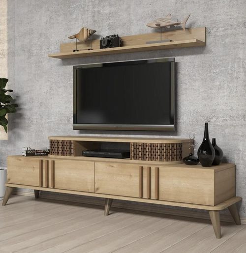cumpără Comodă TV Trendy Eylul, Stejar 168x51x39cm în Chișinău 