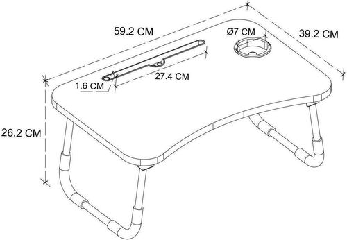 купить Подставка для ноутбука Nex Home Журнальный столик, 59x39x26 см, Дуб (17-02-02) в Кишинёве 