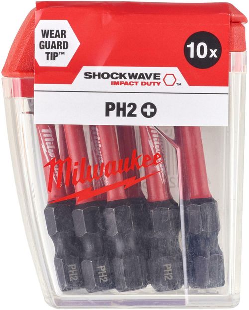 cumpără Set de tubulare, bite, duze Milwaukee 4932430855 Biti pentru surubelnite Shockwave PH2 50mm (10buc) în Chișinău 