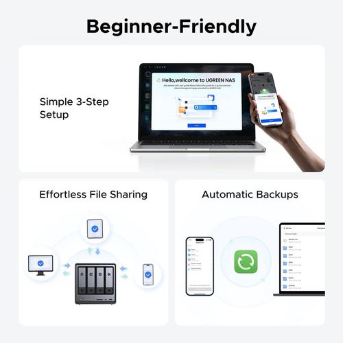 купить NAS сетевой накопитель Ugreen DXP4800 (Diskless) EU, Black в Кишинёве 