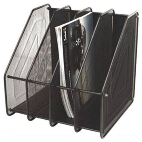 cumpără Suport pentru documente New World 4004 Black, set de suporturi verticale, 4 sectii, din metal, tip plasa negru în Chișinău 