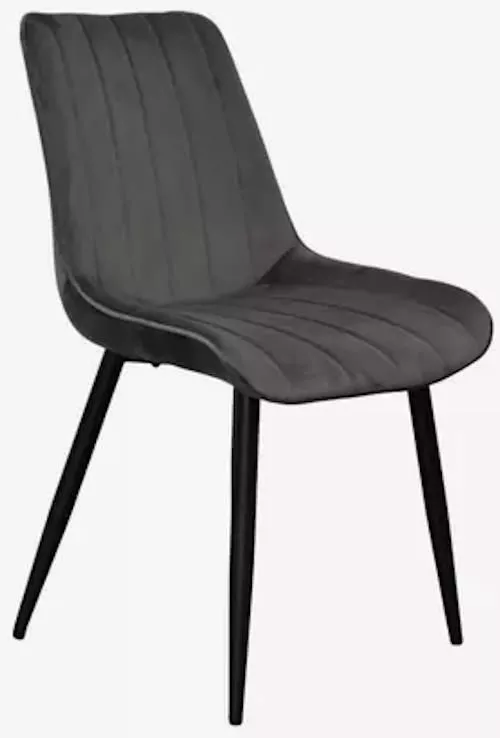 купить Комплект стол и стулья Evelin di Costacurta cтол DT-531R B + 4 стула YTC-080B Bluvel-14 (Dark grey) в Кишинёве 