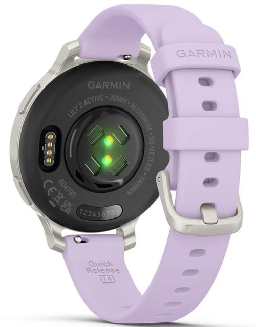 купить Смарт часы Garmin Lily® 2 Active, Silver/Jasmine Purple, Silicone Band (010-02891-01) в Кишинёве 