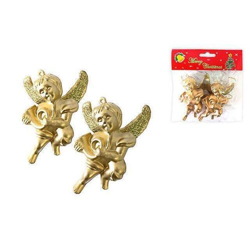 купить Новогодний декор Promstore 15241 Украшение елочное Пара ангелов 9cm, 2шт в Кишинёве 