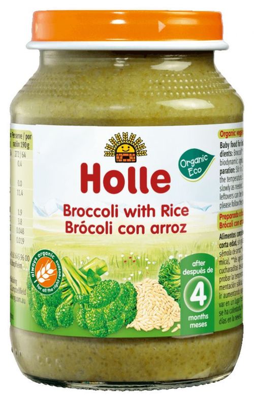 Пюре Holle Bio брокколи с рисом (6+ мес) 190 г 