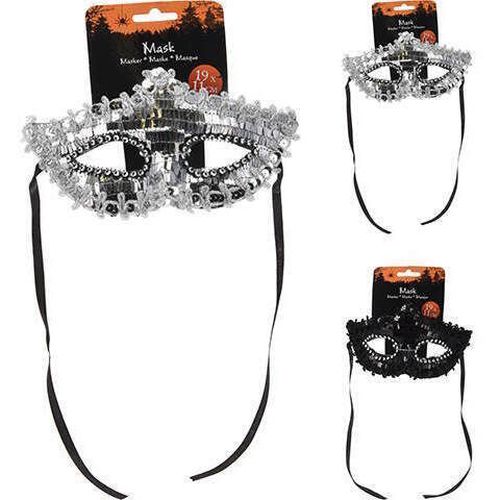 cumpără Decor Promstore 53728 Mască Halloween cu sclipici, 2 culori în Chișinău 
