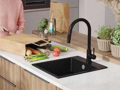 купить Мойка кухонная Primagran Riga 45 Black + accesorii 500x430 MYBKC в Кишинёве 