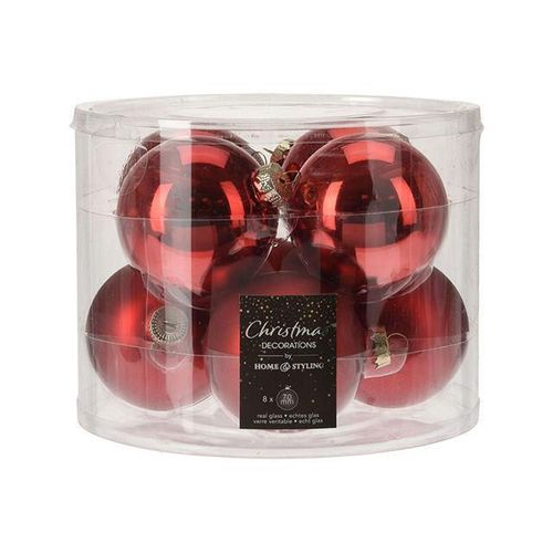 купить Новогодний декор Promstore 36968 Набор шаров стеклянных 8x70mm, цилиндр, красные в Кишинёве 
