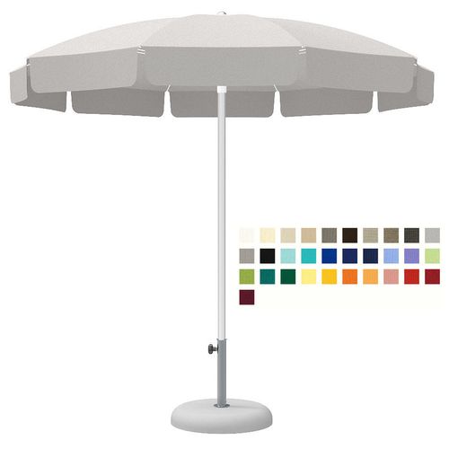 cumpără Umbrela CREMA POSEIDON PO24 (Italia), diametrul 240 cm cu margine (cu volan) + cupola pentru rezistenta la vant + Husa PVC + suport (80 cm) pentru instalare în baza de greutate + base art. B24 (50 kg) (Umbrela pentru gradina exterior terasa bazin) în Chișinău 