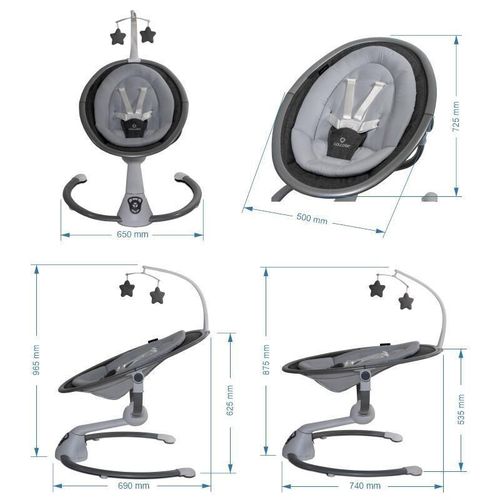 cumpără Leagăn pentru bebeluși Coccolle Freya Anthracite în Chișinău 