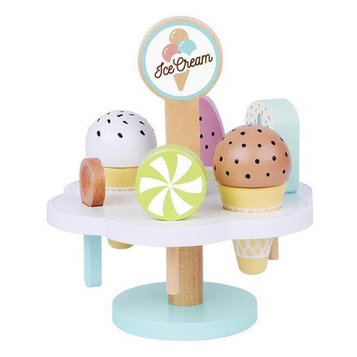 купить Игрушечная кухня и посуда Tooky Toy TK135 Setul de joacă de lemn înghețată, 57303 в Кишинёве 
