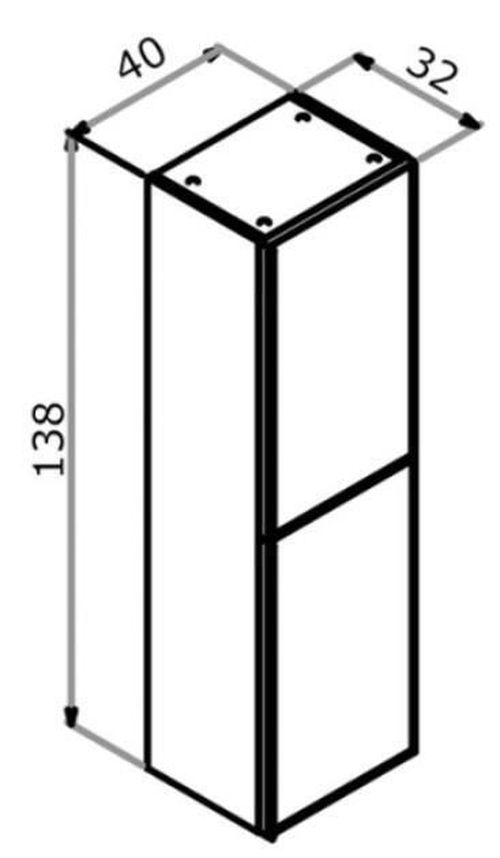 купить Шкаф-пенал Orka Urban 40 black в Кишинёве 