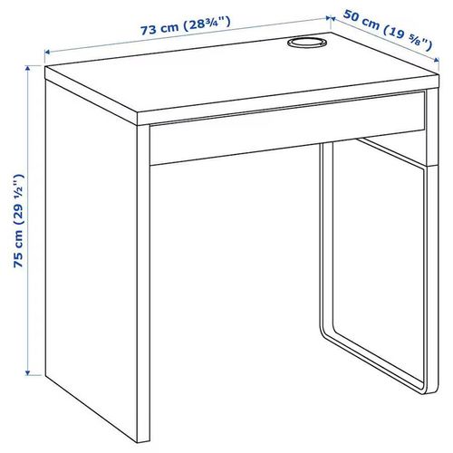 купить Офисный стол Ikea Micke 73x50 Oak в Кишинёве 