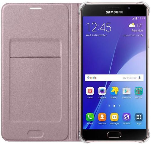 купить Чехол для смартфона Samsung EF-WA710, Galaxy A7 2016, Flip Wallet, Pink Gold в Кишинёве 