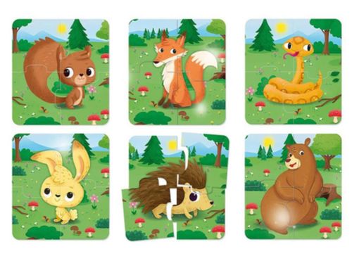 купить Головоломка Lisciani Giochi 47786 Set de Puzzle În padure, 6x4 el. в Кишинёве 