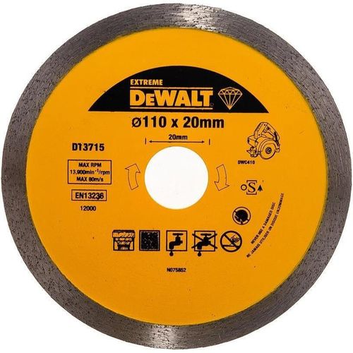 купить Набор головок, бит, насадок DeWalt DT3715 disc diamantat taiere teracota 110 mm x 20mm в Кишинёве 